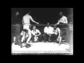 first boxing match ever filmed: june 1894, mike leonard vs. jack cushing