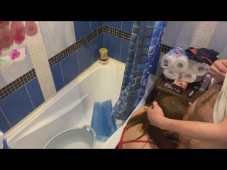 in the bathroom i fucked a milf in the anal, screaming and moaning like a bitch | indian, latina, big cock